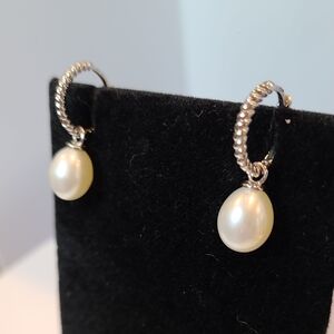 Sterling Silver & Freshwater Pearl Drop Earrings